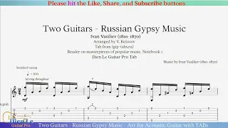 Two Guitars - Russian Gypsy Music - Arr for Acoustic Guitar with TABs