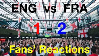 ENGLAND FANS REACT TO FRANCE vs ENGLAND IN WORLD CUP