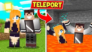 MINECRAFT ale TELEPORTUJE się w LOSOWE MIEJSCE co 30 SEKUND z KATI!