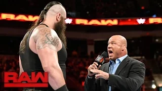 Kurt Angle confronts Braun Strowman: Raw, April 17, 2017