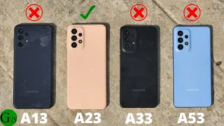 Samsung Galaxy A13 vs Galaxy A23 vs Galaxy A33 vs Galaxy A53 5G Durability & Drop Test