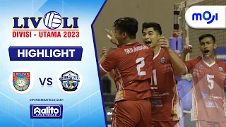 Indomaret VS PDAM Tirta Bhagasasi 3-1  | Highlight Livoli Divisi Utama 2023 Putra | Moji