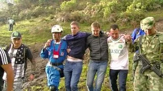 Sobrevivientes de Chapecoense visitan sitio de tragedia aérea