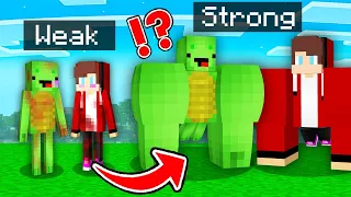 Mikey & JJ From WEAK to STRONG in Minecraft - Maizen