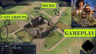 Age of Empires 4 Gameplay | Intro Tutorial (mission) | Unit Groups, Micro and  Some Hotkeys