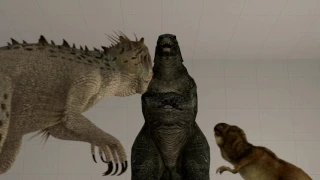 [SFM] T-Rex, Indominus Rex and Godzilla 2014