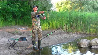 Карась ДУПЛЕТАМИ на фідер. 🐟 🐟  Річка Дніпро. 🎣  Фідерна рибалка.