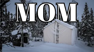 CAMPING IN MY TENT. MOM SHOWS UP