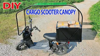 DIY Cargo Scooter Canopy using Suzuki choinori 50cc