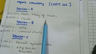 Important question for exam CHEM 102 State of matter,chemical kinetics,organic chemistry Bsc1st year