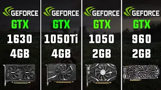 GTX 1630 vs GTX 1050 Ti vs GTX 1050 vs GTX 960 Test in 7 Games