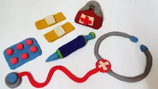 PLAY DOH DOCTOR KIT TOY HOW TO MAKE PLAY DOH DOCTOR TOOLS