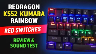 Review: Redragon K552 Rainbow Mechanical Keyboard with Sound Test (Red Switches)