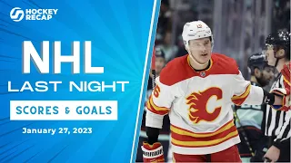 NHL Last Night: All 50 Goals and Scores on January 27, 2023