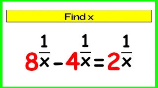 🔴Sweden Math Olympiad | Nice Exponent Math Simplification | Find the Value Of X