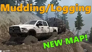 SpinTires MudRunner: NEW MAP! Merry Hill | MUD MOUNTAIN Lumber Delivery
