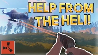 HELP FROM THE HELI! | Rust SOLO Gameplay