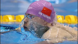 Chinese swam with 57.93 （100m Breaststroke）