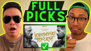 UFC 298 FULL CARD PICKS Volkanovski vs Topuria Predictions