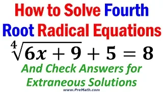 How to Solve Fourth Root Radical Equations - Simple Method