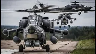 Russian Attack Helicopters Mil Mi-28N -Havoc -  Air Show In Kubinka 2018.