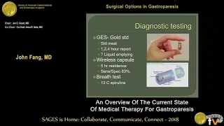 Gastroparesis: Medical treatment options 2018