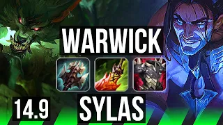 WARWICK vs SYLAS (JGL) | Comeback, 700+ games | JP Diamond | 14.9