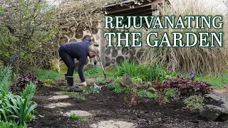 Shade Garden Cleanup | Planting Hosta's | Dividing plants to save $$ | Vlog.