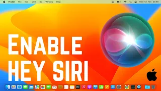 How to Enable "HEY SIRI" Hands Free Voice Command on Mac / macOS