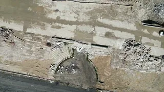 Drone video of the Arlington Park demolition