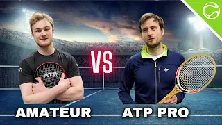 Biggest Mistake Ever?! ATP Pro vs Amateur Player Tennis Match