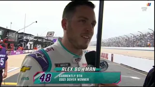 Alex Bowman Mocks Kyle Larson's Height | 2022 NASCAR Cup Series at Dover