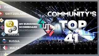 EUROVISION 2019 | Updated Top 41 (of 100000+ app users) [after rehearsals]