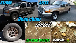 VERY FILTHY FORD EXCURSION | GETS A COMPLETE MAKE OVER DETAIL | *SHOCKING RESULTS*