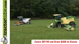 Vorstellung des Cutaro neuer selbstfahrender Mäher & Einsatz Krone BiGM und Cutaro  beim LU Bos