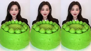 Asmr🍰Eating Matcha Cake🍰 (Soft And Waxy Sound) 크림丨먹방丨Mukbang丨Satisfying丨Eatingshow