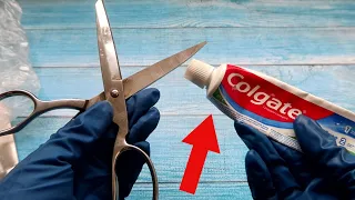 If you take TOOTHPASTE and SALT, you can sharpen KNIVES and SCISSORS