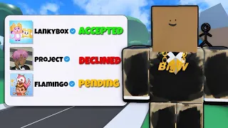 I sent a friend request to 100 ROBLOX YOUTUBERS