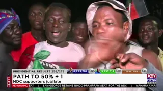 NDC supporters jubilate - Election 2020 on Joy News (9-12-20)
