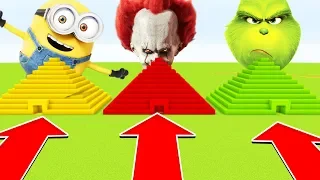 Minecraft : DO NOT CHOOSE THE WRONG PYRAMID (MINIIONS,PENNYWISE,GRINCH) (PS4/XboxOne/PE/MCPE)