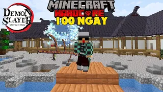 MÌNH SINH TỒN 100 NGÀY TRONG MINECRAFT THANH GƯƠM DIỆT QUỶ SIÊU KHÓ !