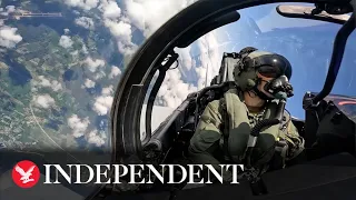 Watch: Inside RAF fighter jet cockpit over Estonia as Russian invasion of Ukraine continues