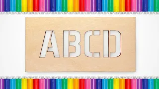 Draw Letters With Wooden Stencils || Best Learning Video for Toddlers
