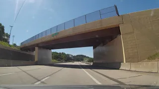 Driving on Interstate 76 around Pittsburgh, Pennsylvania