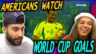 Americans React To ALL WORLD CUP FINAL GOALS (1998-2018)