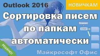 Сортировка писем по папкам автоматически (правила для писем новичкам в Outlook 2016)