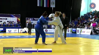 70 kg Карпова А Парфенова А 11 11 2018 Т2 Первенство России среди юношей и девушек до 18 лет, ТЮМЕНЬ