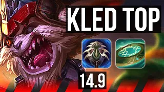 KLED vs TWISTED FATE (TOP) | Rank 6 Kled, 14/3/8, Dominating | BR Grandmaster | 14.9