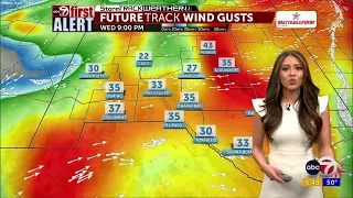 ABC-7 First Alert: Winds kick up today, rain chances increase, and cooler temps on the way