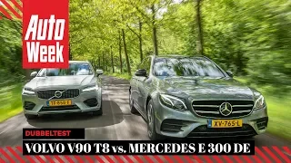 Mercedes E300de vs. Volvo V90 T8 - AutoWeek Dubbeltest - English subtitles